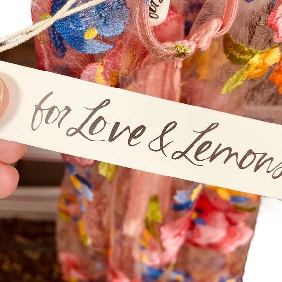 For Love & Lemons | Delaney Peony Sheer Lace Maxi Dress Size S | NWT - Picture 6 of 13